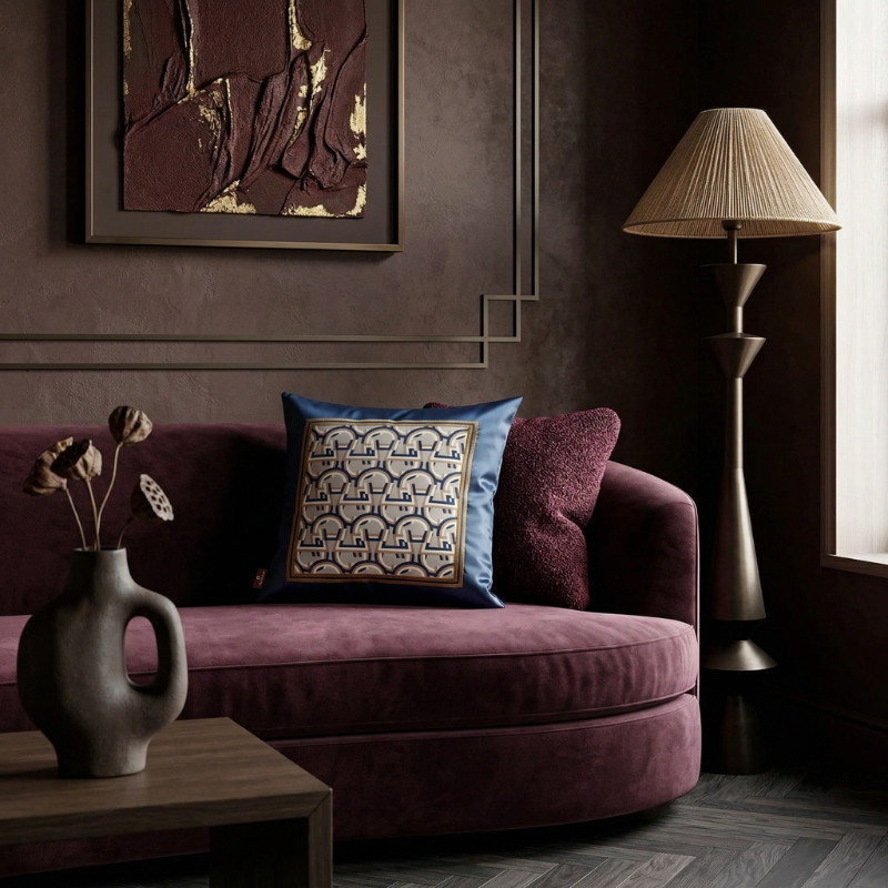 Poduszka Aigner Nena Cosmic Blue Art Deco 45x45 | JMB Design