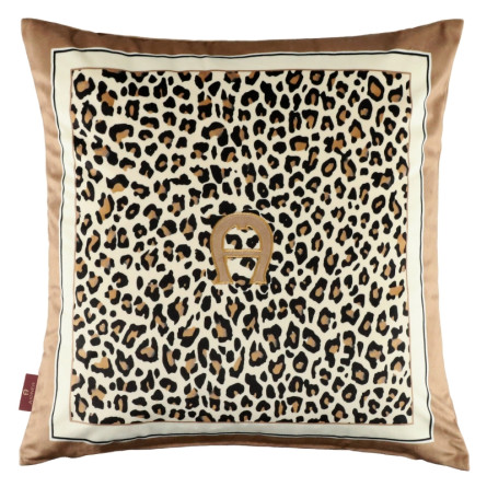 Poduszka Aigner Leo Cognac 45x45 aksamitna panterka | JMB Design