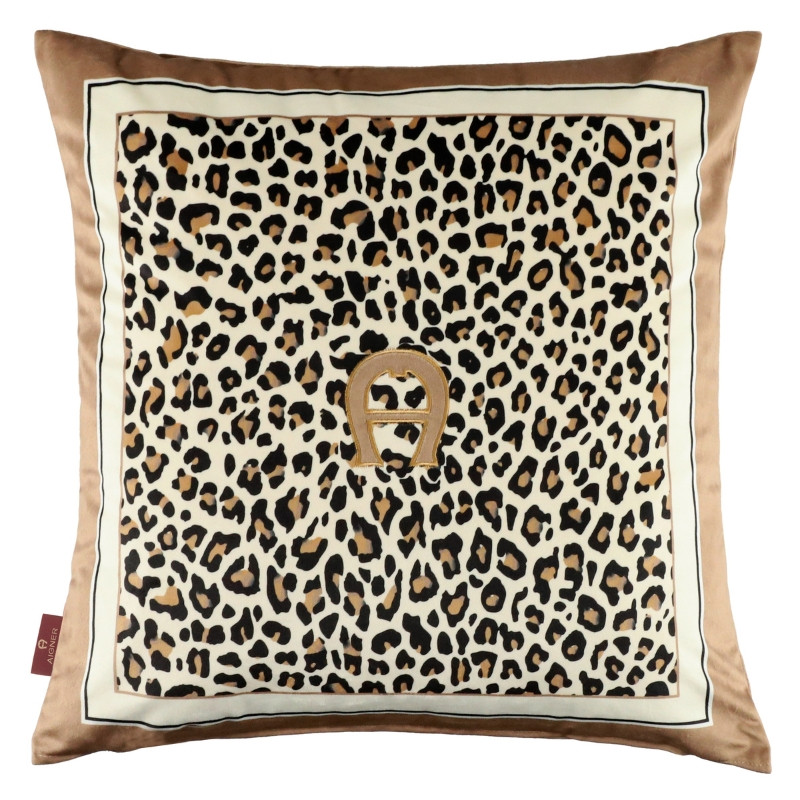 Poduszka Aigner Leo Cognac 45x45 aksamitna panterka | JMB Design