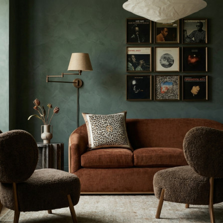 Poduszka Aigner Leo Cognac 45x45 aksamitna panterka | JMB Design