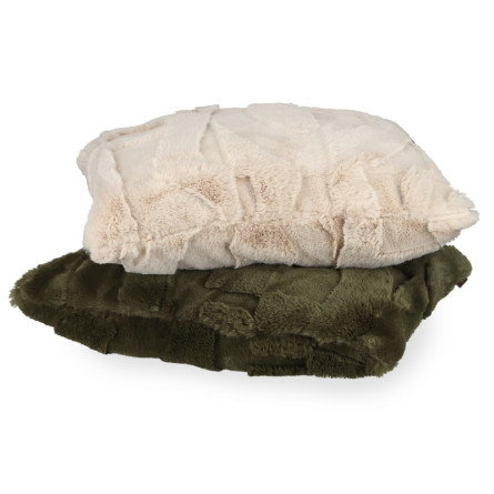 Poduszka Aigner Serenity Khaki 50x50 futro wegańskie | JMB Design