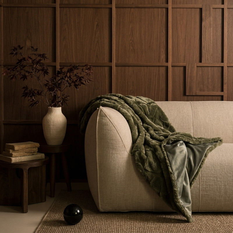 Pled Aigner Serenity Khaki 130x170 futerkowy | JMB Design