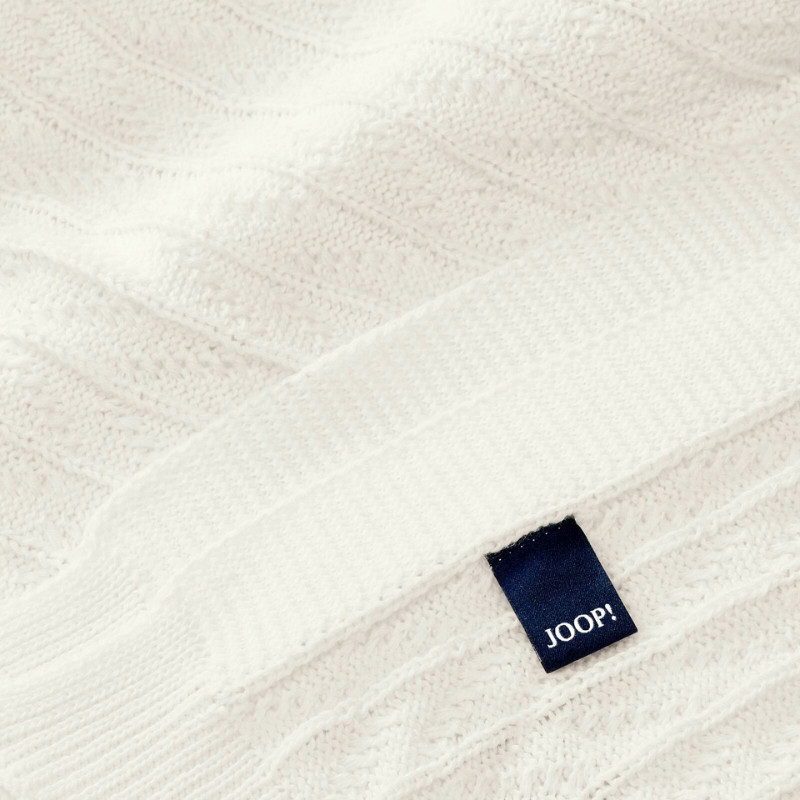 Pled JOOP! Weavelle White 130x170  luksusowy biały pled | JMB Design
