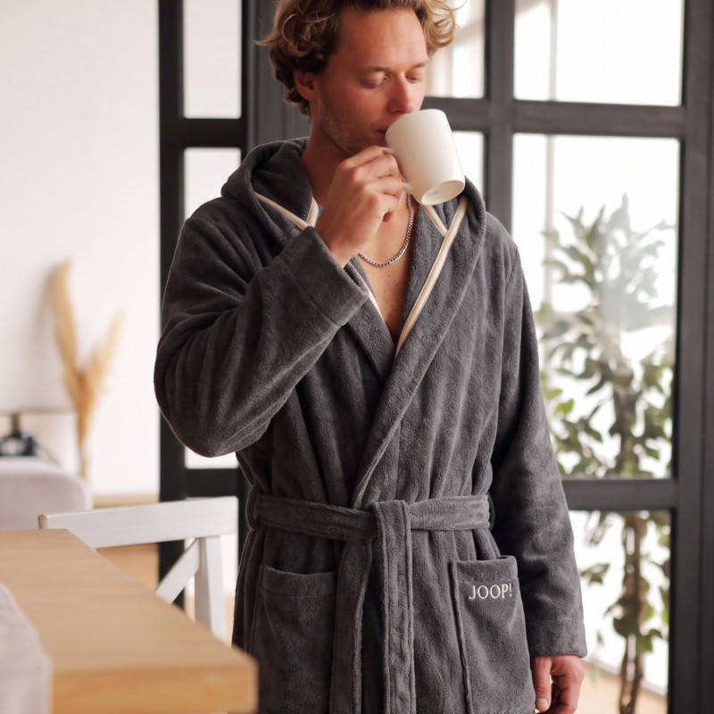 Szlafrok męski JOOP! Sauna Anthrazit - codzienna miękkość | JMB Design