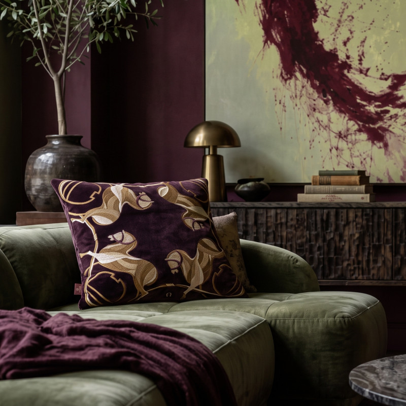 Poduszka Aigner Equitania Bordeaux - bogactwo borda | JMB Design Poduszka Aigner Equitania Bordeaux - bogactwo borda | JMB Design