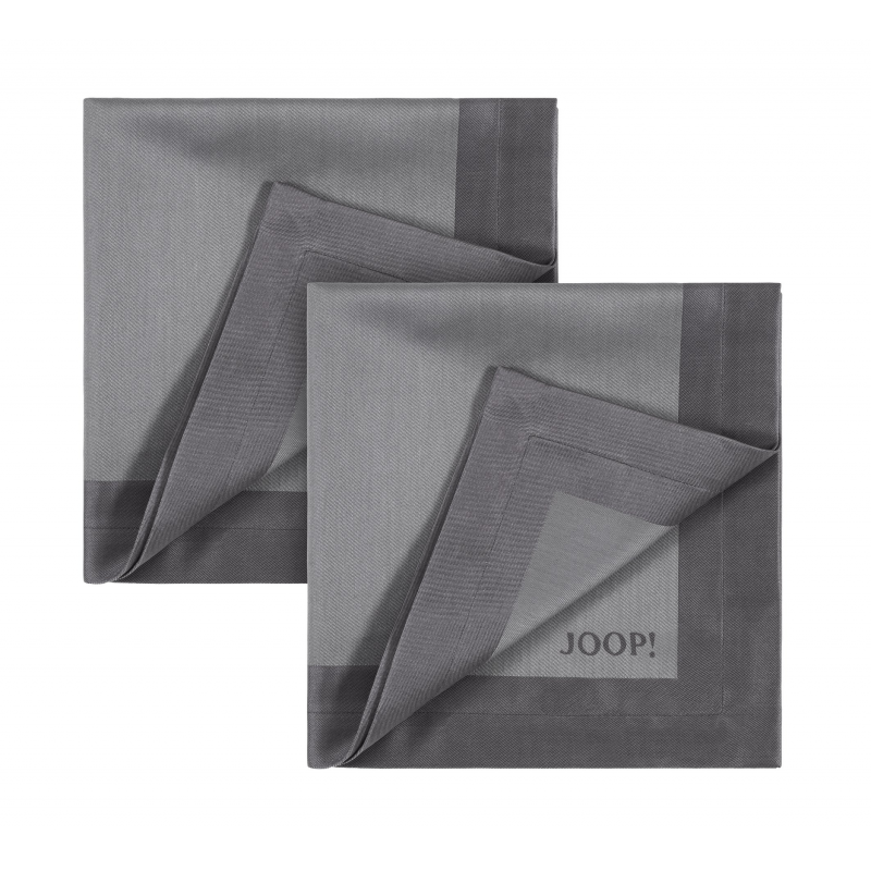 JOOP! Serwetka Signature platin 50x50 SET 2szt.