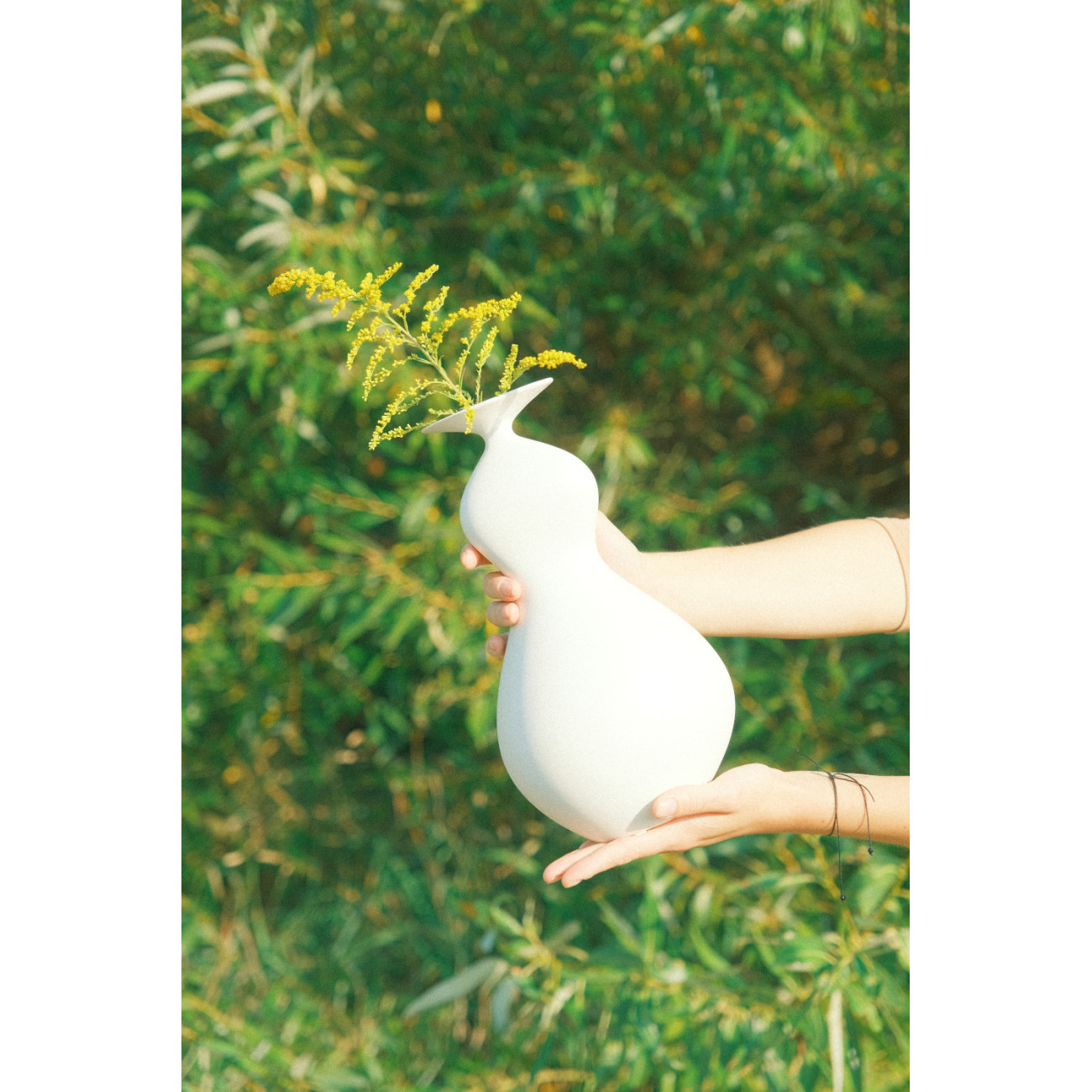 Wazon Claraval Celeste Pearl White