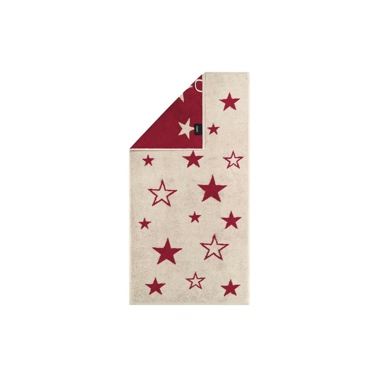 Ręcznik świąteczny Christmas Stars czerwony 50x100 cm