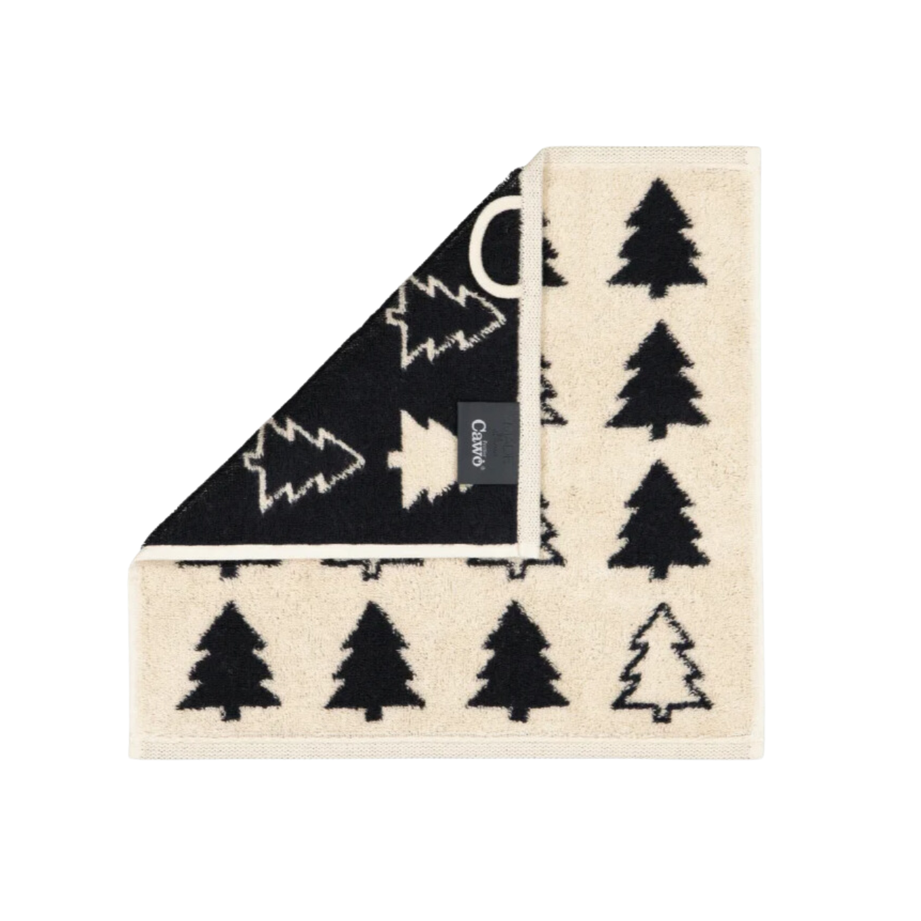 Zestaw ręczników świątecznych 30x30 cm Christmas Tree antracytowy