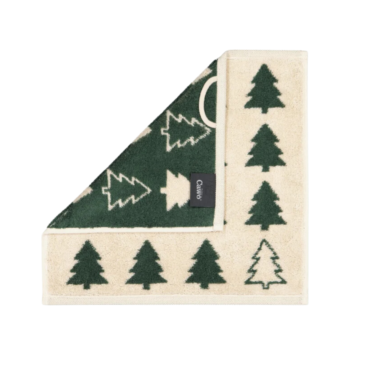 Zestaw ręczników świątecznych 30x30 cm Christmas Tree zielony