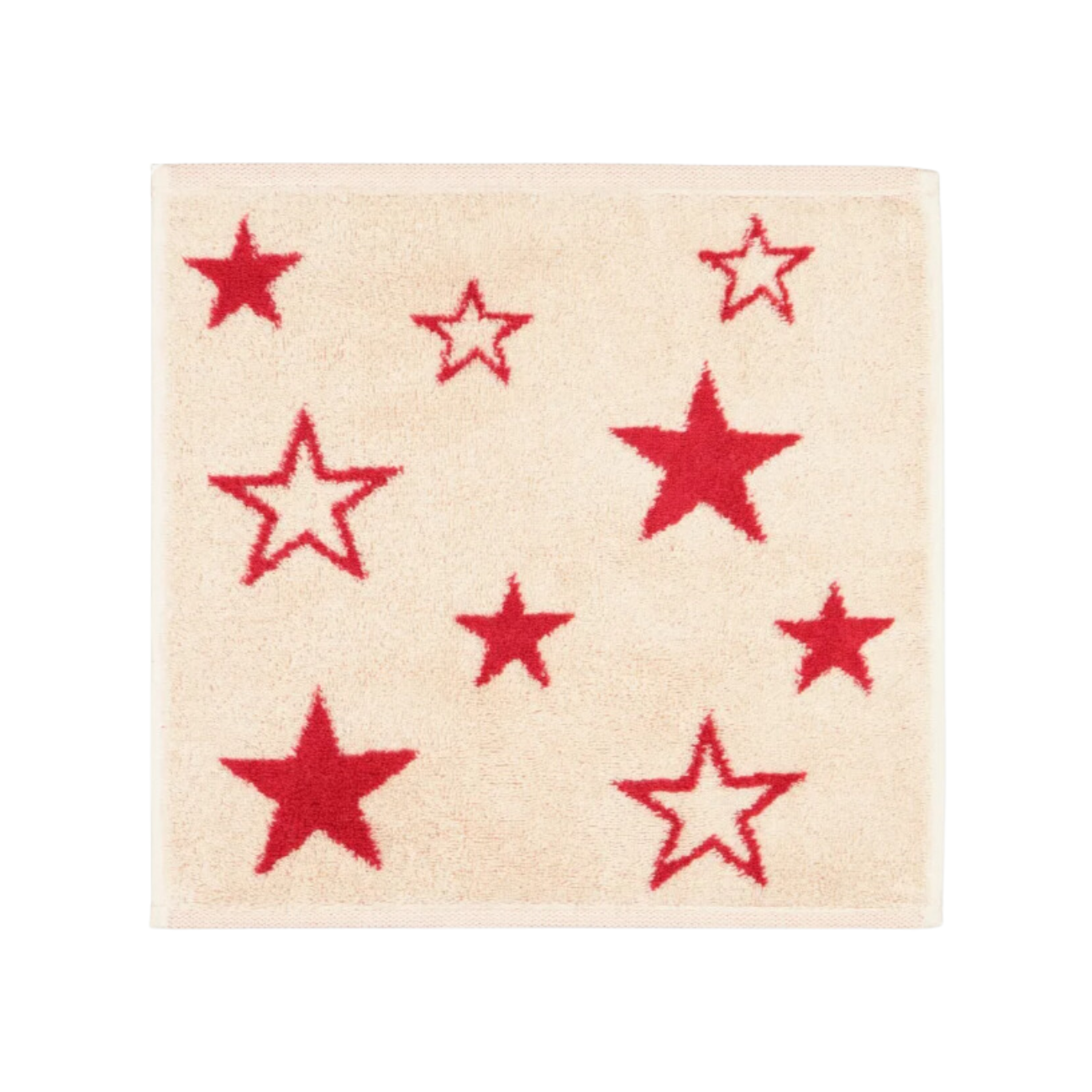 Zestaw ręczników świątecznych 30x30 cm Christmas Stars czerwony