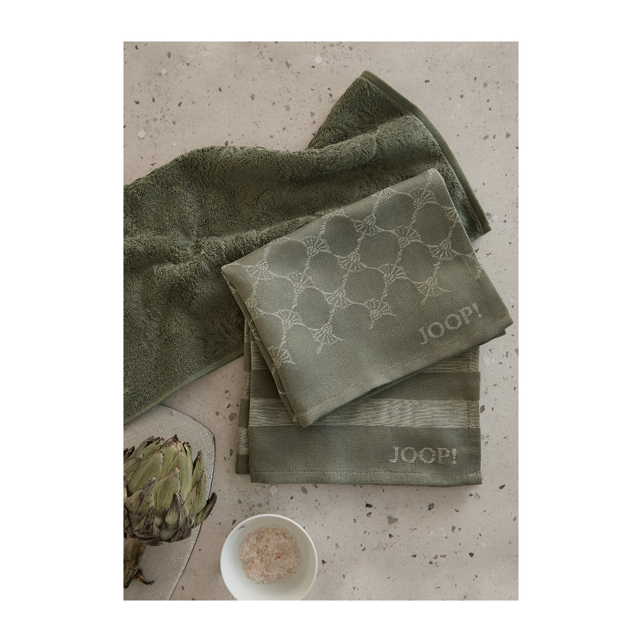 Ściereczka kuchenna JOOP! Cuisine Oliv Stripes 1701/44