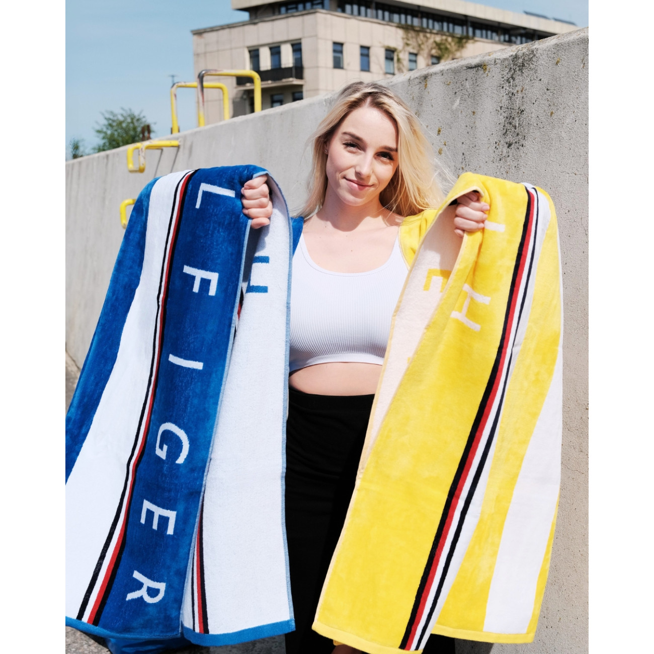 Ręcznik plażowy Tommy Hilfiger Zoom Yellow