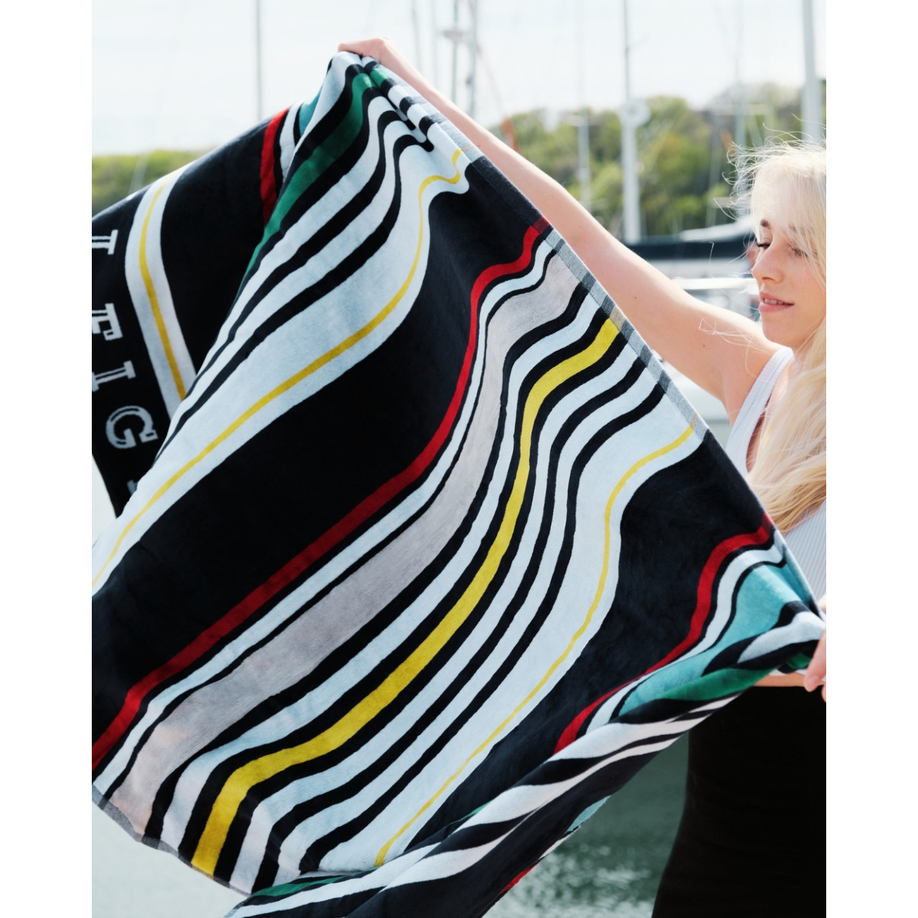 Ręcznik plażowy Tommy Hilfiger Athletic Navy