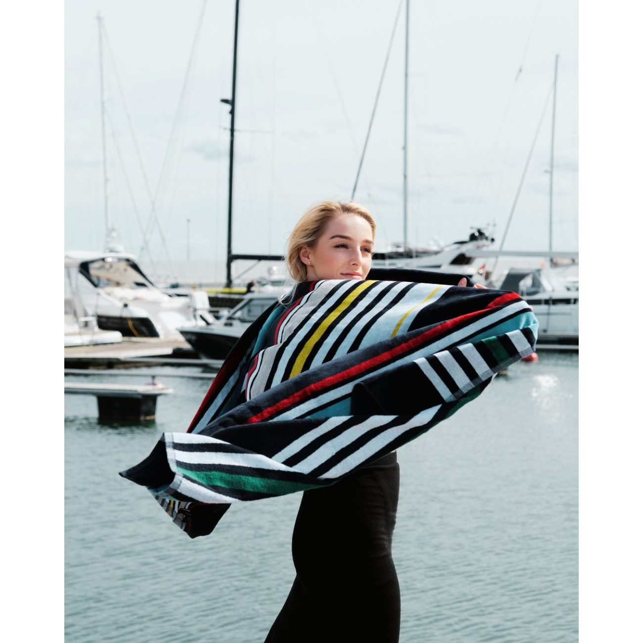 Ręcznik plażowy Tommy Hilfiger Athletic Navy