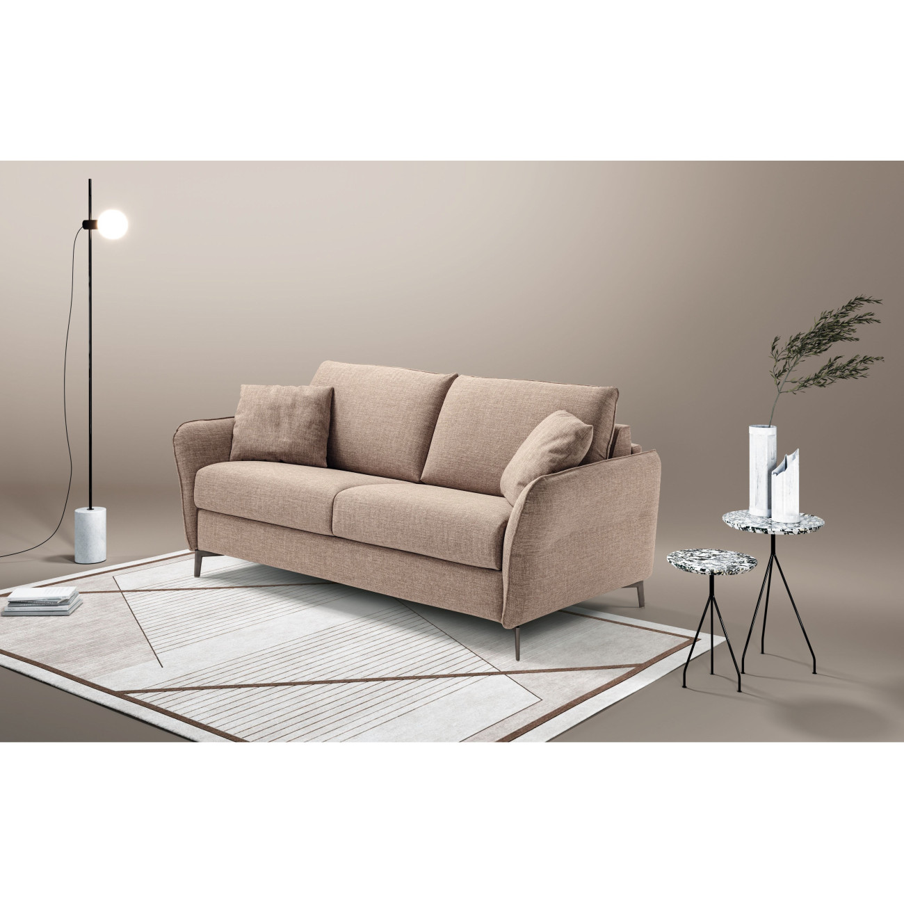 Sofa Dienne Classic z funkcją spania – włoska kanapa rozkładana | JMB Design
