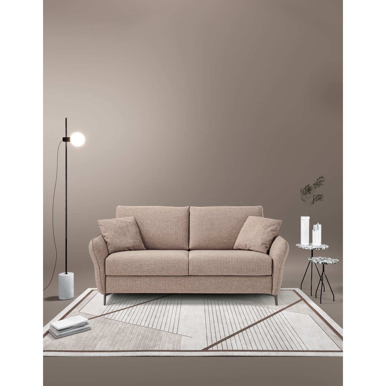 Sofa Dienne Classic z funkcją spania – włoska kanapa rozkładana | JMB Design