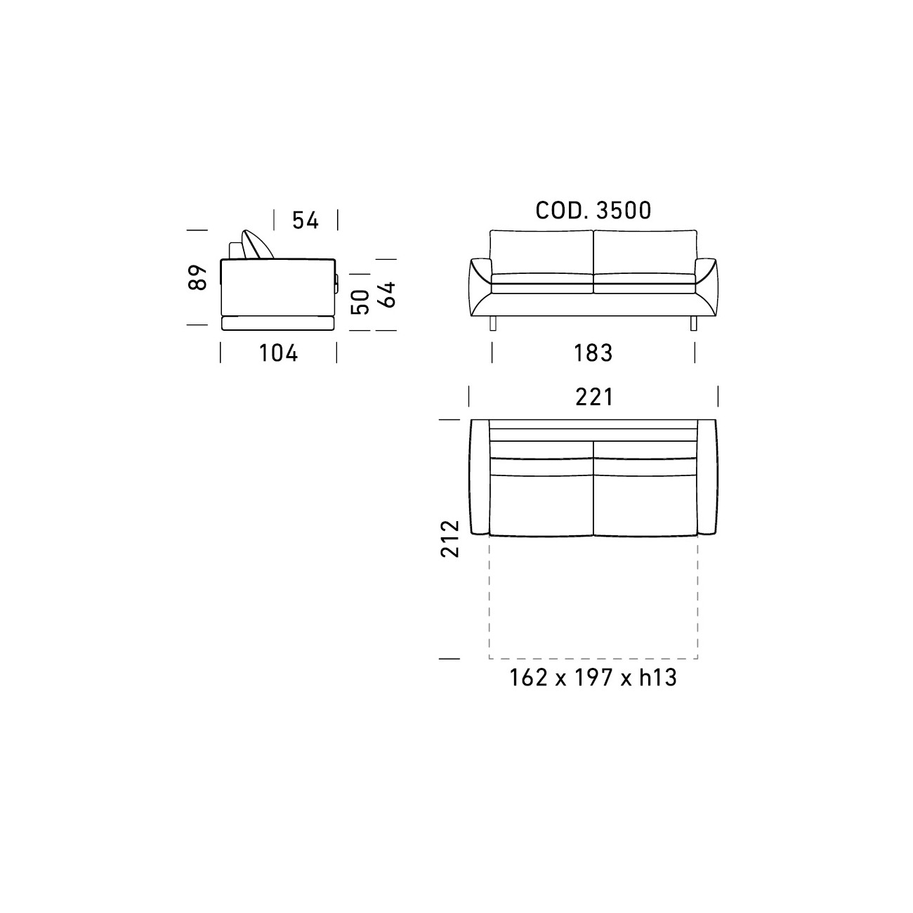 Funkcjonalna sofa rozkładana Dienne Cannes, szyta na miarę | JMB Design