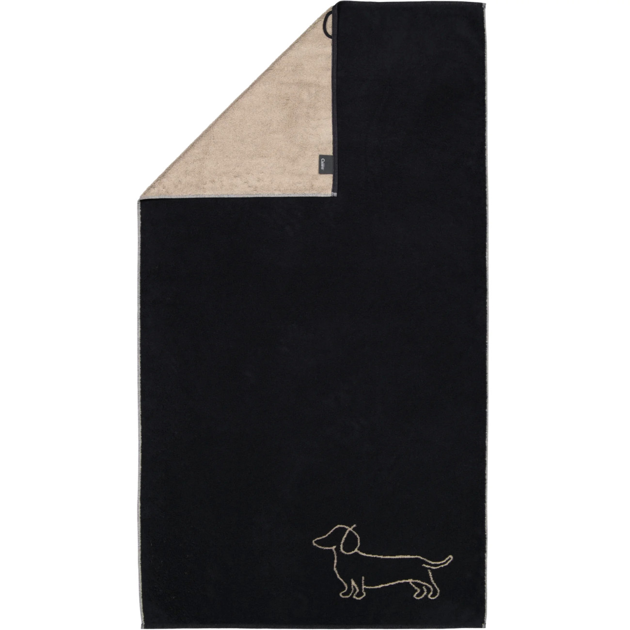Ręcznik Cawö WE LOVE DOGS Przyjaciel Czarno-beżowy | JMB Design