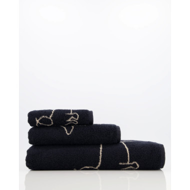 Ręcznik Cawö WE LOVE DOGS Przyjaciel Czarno-beżowy | JMB Design