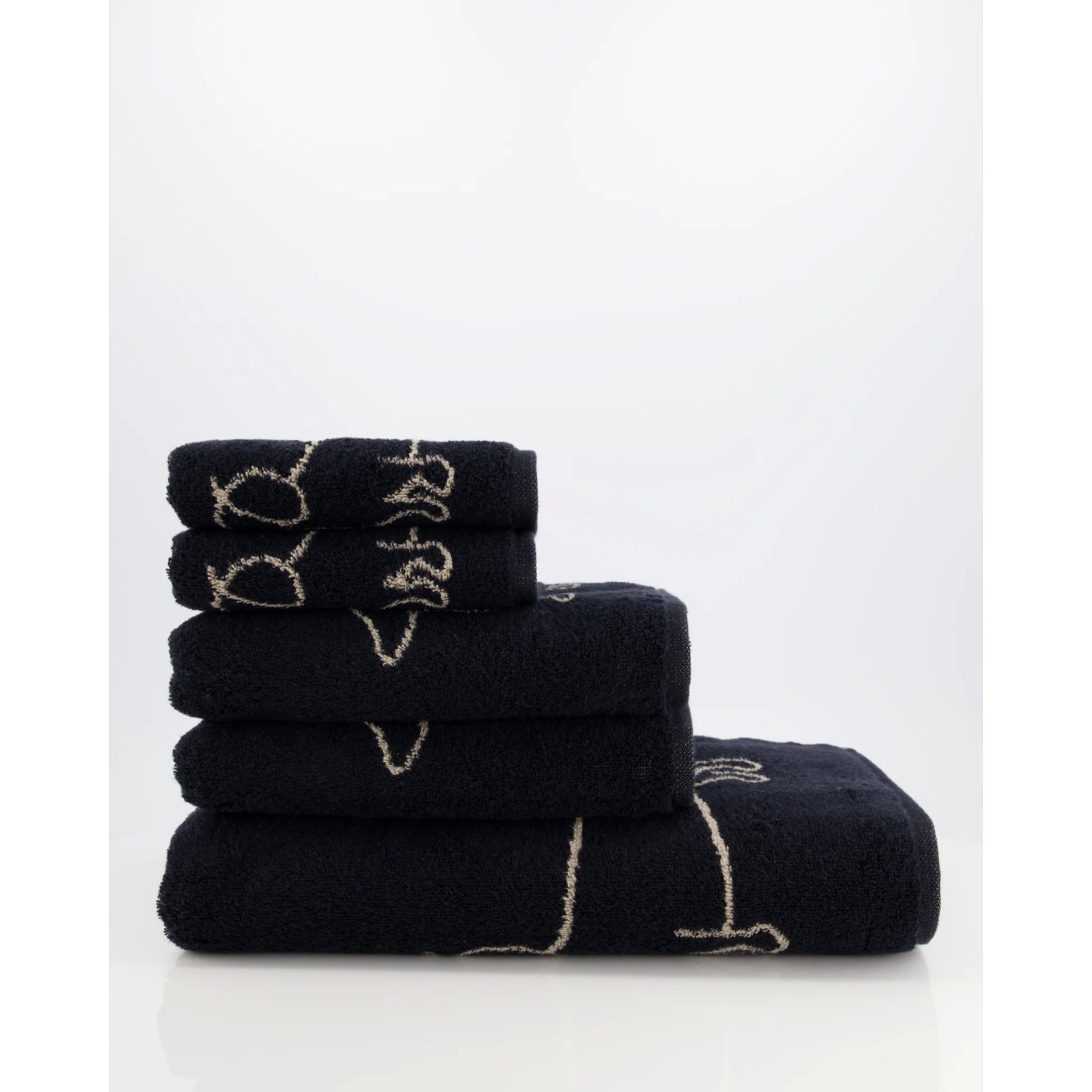 Ręcznik Cawö WE LOVE DOGS Przyjaciel Czarno-beżowy | JMB Design