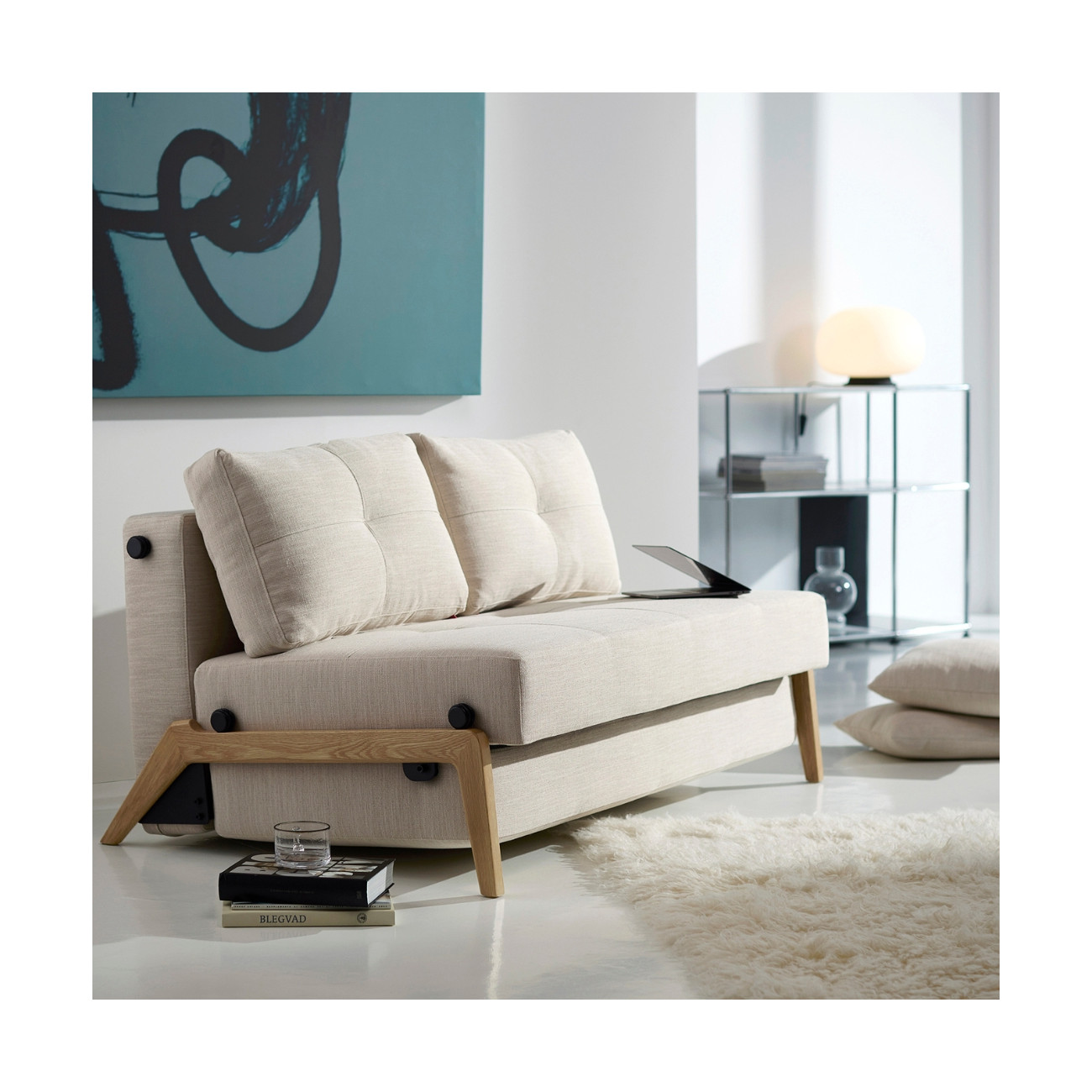 Sofa rozkładana Cubed Wood - kompaktowa i stylowa | JMB Design