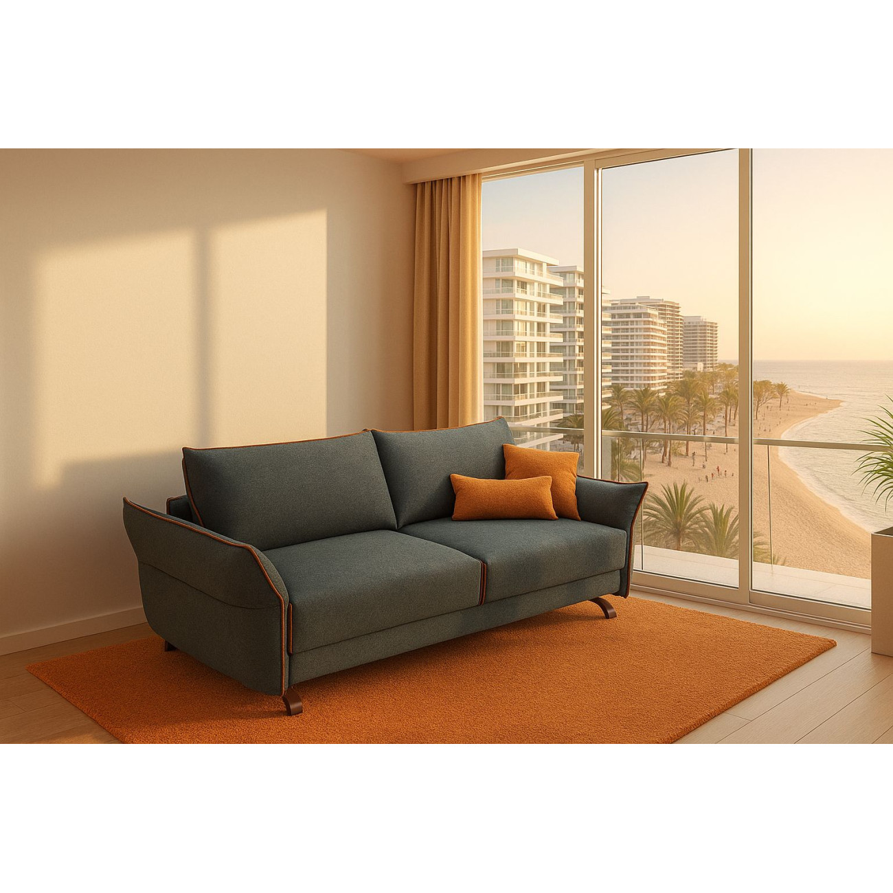 Sofa Dienne Alpi z funkcją spania – zagłówek, HR35, materac 210 cm | JMB Design Sofa Dienne Alpi z funkcją spania – zagłówek, HR35, materac 210 cm | JMB Design