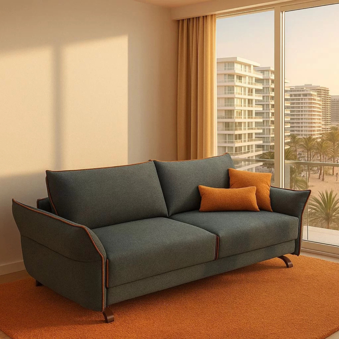 Sofa Dienne Alpi z funkcją spania – zagłówek, HR35, materac 210 cm | JMB Design Sofa Dienne Alpi z funkcją spania – zagłówek, HR35, materac 210 cm | JMB Design