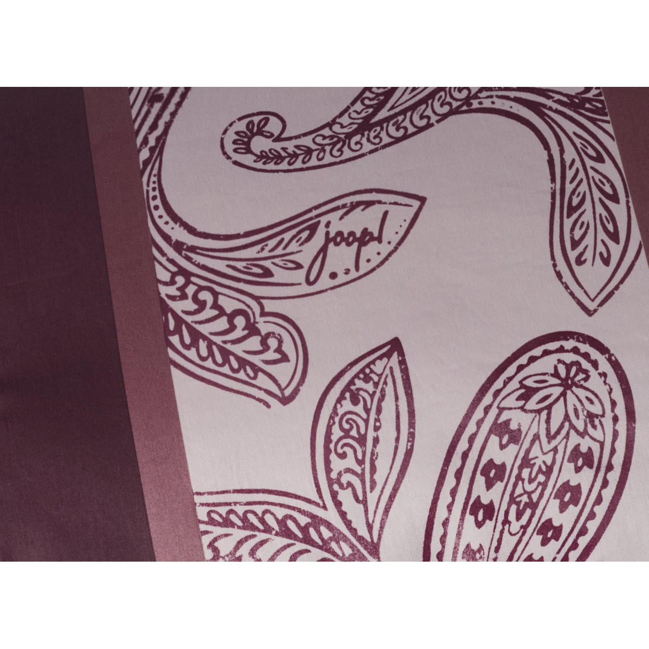 Pościel JOOP! Paisley Stripes Rouge – satyna bawełniana | JMB Design