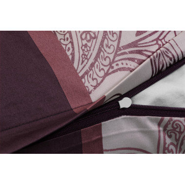 Pościel JOOP! Paisley Stripes Rouge – satyna bawełniana | JMB Design