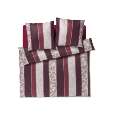 Pościel JOOP! Paisley Stripes Rouge – satyna bawełniana | JMB Design