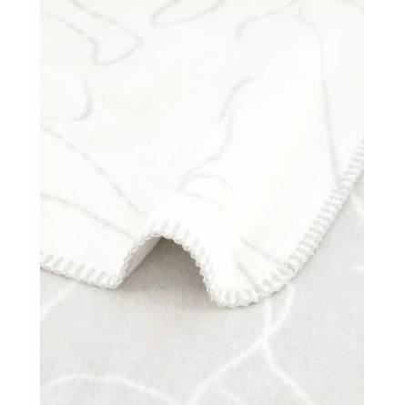 Cawö CUTE CATS – biało-szary pled z kocim wzorem | JMB Design