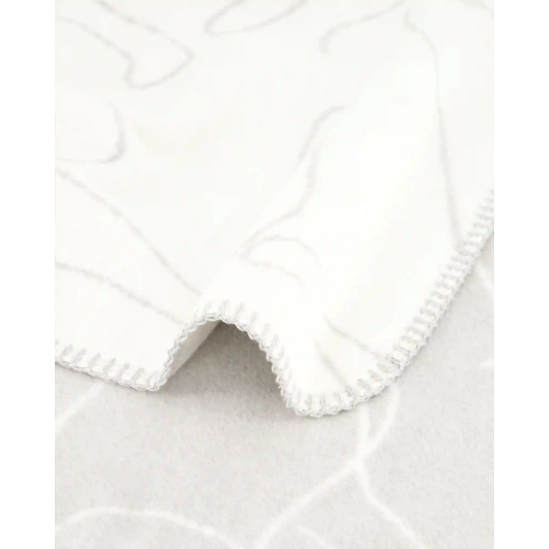 Cawö CUTE CATS – biało-szary pled z kocim wzorem | JMB Design