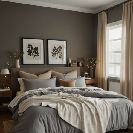 Cawö CUTE CATS – biało-szary pled z kocim wzorem | JMB Design