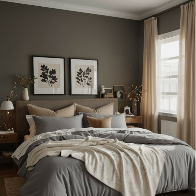 Cawö CUTE CATS – biało-szary pled z kocim wzorem | JMB Design