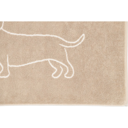 Cawö WE LOVE DOGS – beżowy dywanik z psim motywem | JMB Design