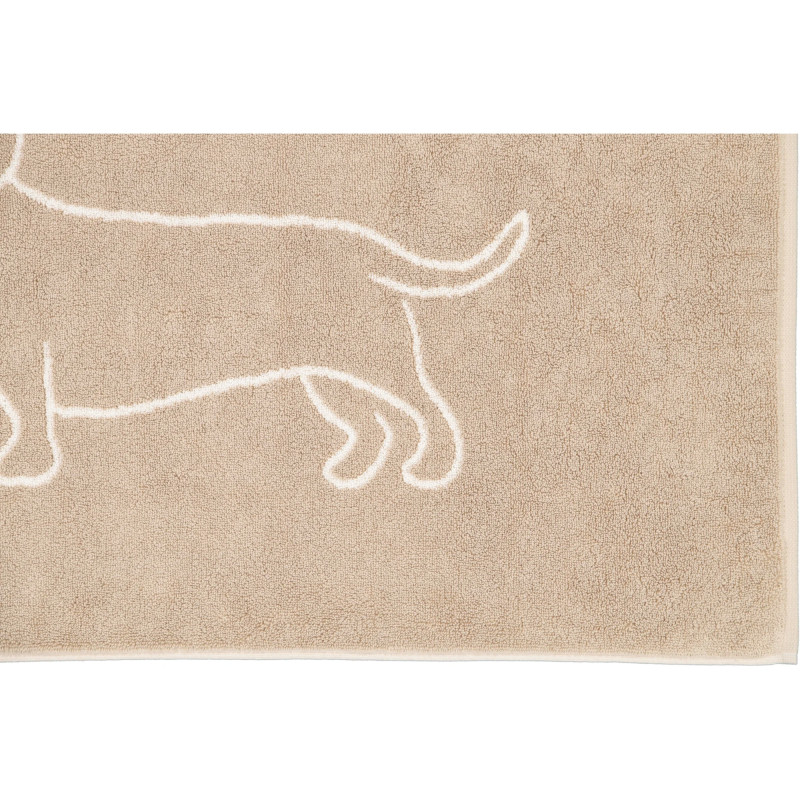 Cawö WE LOVE DOGS – beżowy dywanik z psim motywem | JMB Design