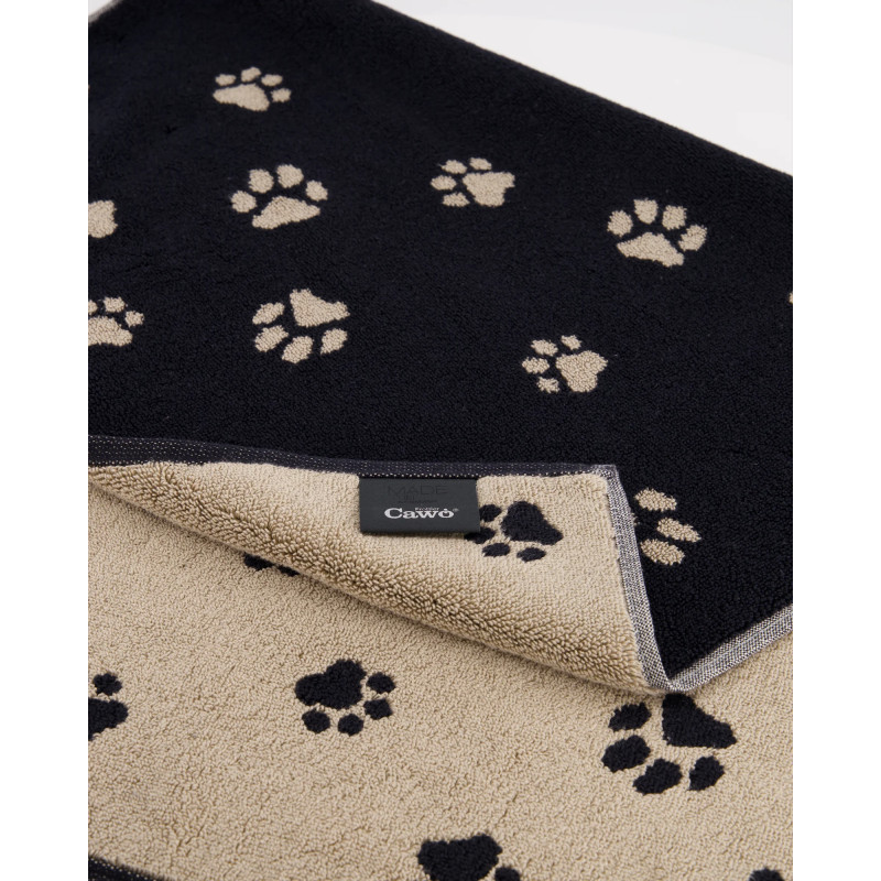 Cawö WE LOVE DOGS – czarno-beżowy dywanik w psie łapki | JMB Design Cawö WE LOVE DOGS – czarno-beżowy dywanik w psie łapki | JMB Design
