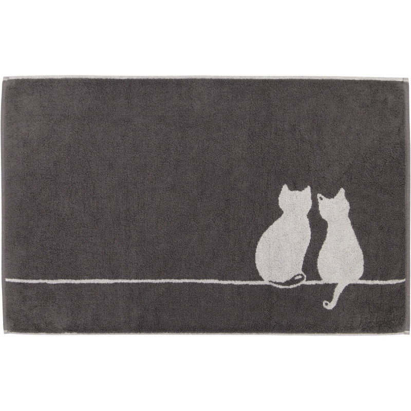 Cawö CUTE CATS - szaro-antracytowy dywanik z kotkami | JMB Design
