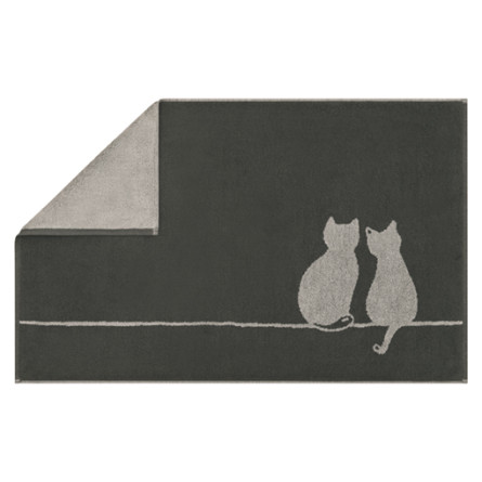 Cawö CUTE CATS - szaro-antracytowy dywanik z kotkami | JMB Design