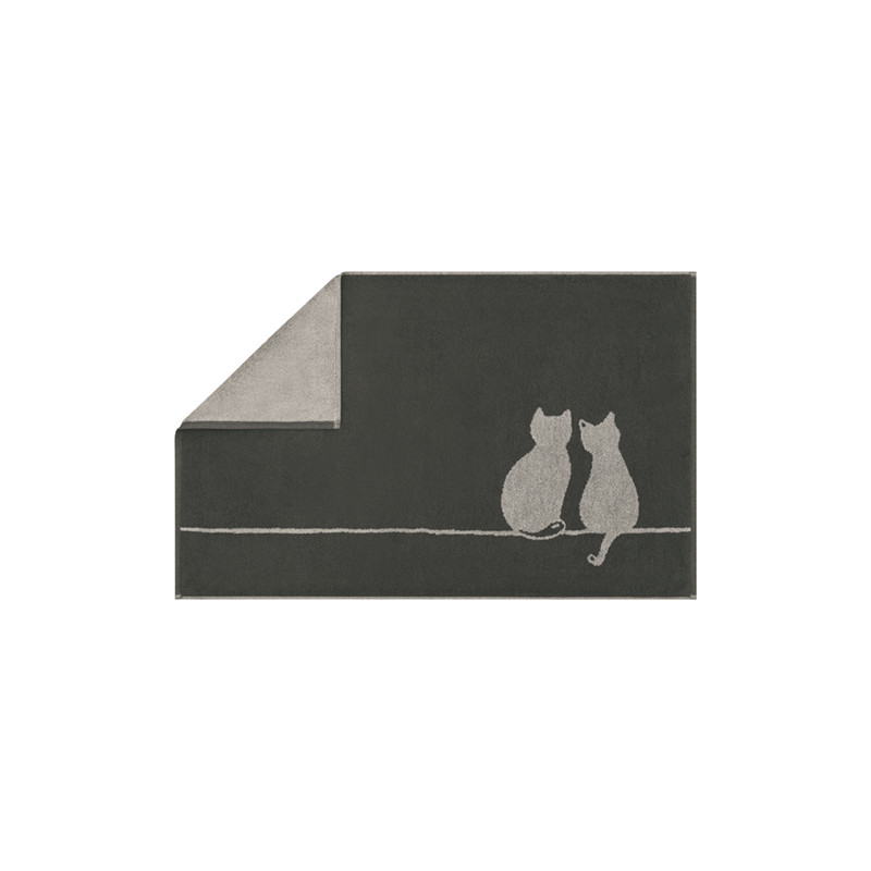 Cawö CUTE CATS - szaro-antracytowy dywanik z kotkami | JMB Design
