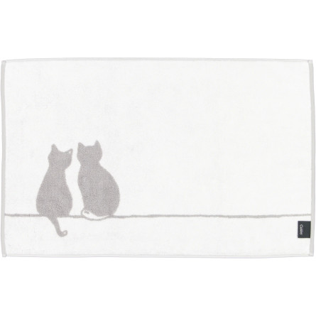 Cawö CUTE CATS – biało-szary dywanik z kocim motywem | JMB Design