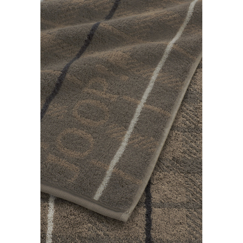 JOOP! Contour Checked Taupe - ręcznik w kratę, AW 25/26 | JMB Design