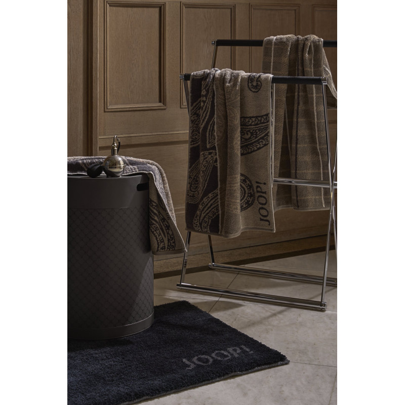 JOOP! Contour Checked Taupe - ręcznik w kratę, AW 25/26 | JMB Design