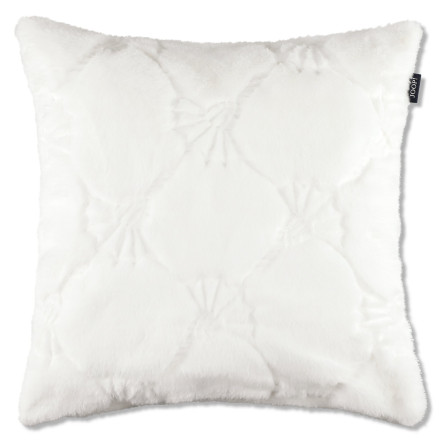 JOOP! Cozy Cornflower White - biała poduszka z futerka | JMB Design