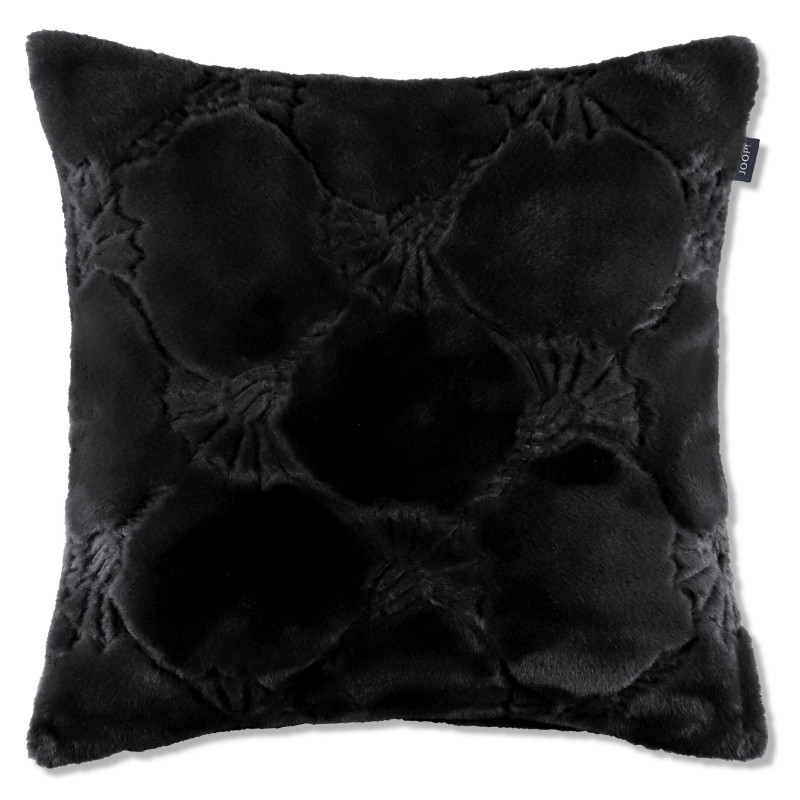JOOP! Cozy Cornflower Black - czarna poduszka z futra | JMB Design JOOP! Cozy Cornflower Black - czarna poduszka z futra | JMB Design