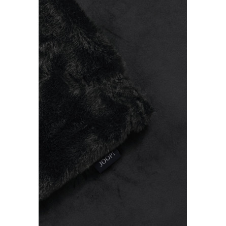 JOOP! Cozy Cornflower Black - czarny pled futerkowy | JMB Design